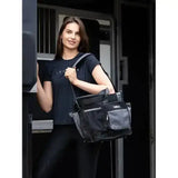 Lemieux grooming bag black tough grooming carry-all tote with multiple pockets and sturdy shoulder strap