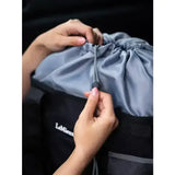 Gray lemieux grooming tote black drawstring bag with black toggle closure perfect easy access grab-and-go bag