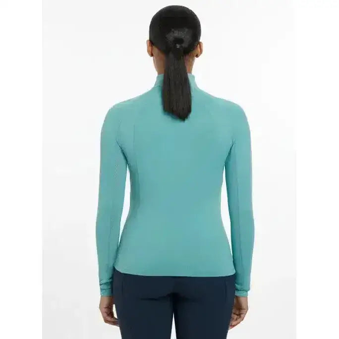 Teal lemieux halle lightweight long-sleeved high-neck base layer lagoon perfect for active wear