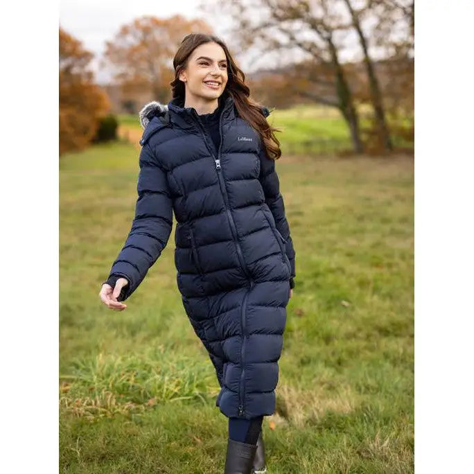 Lemieux Harper Longline Puffer Coat Navy - Coats & Jackets