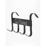 Black metal lemieux headcollar hanger with lemieux engraved in silver perfect for headcollar storage
