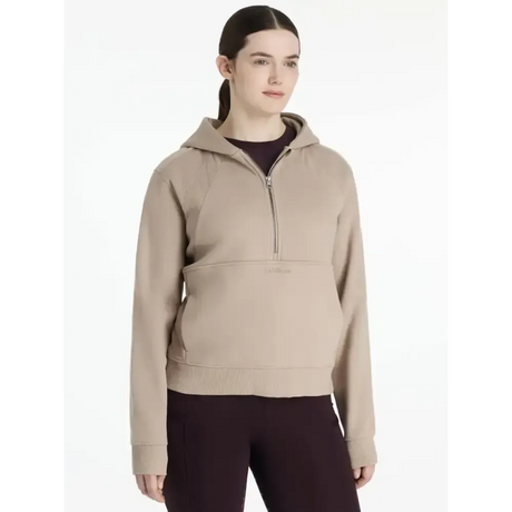 Lemieux Henrietta Half Zip Hoodie Almond Almond UK 6 Hoodies
