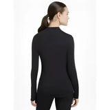 Black lemieux heyden lightweight long-sleeved high-neck base layer top perfect for layering in cool weather