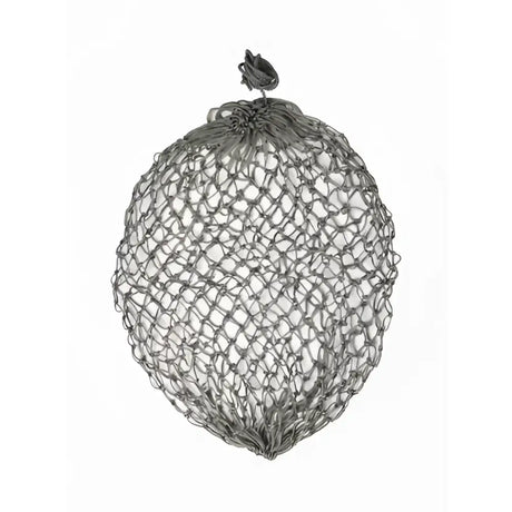 Silver mesh lemieux hippo haynet rosemary with small decorative knot ideal for greedy feeders fruit net