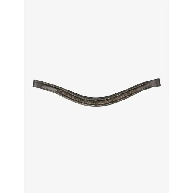 Black leather horse bridle browband with stitched detailing lemieux hobby horse crystal browband brown