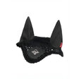 Black lemieux hobby horse fly hood with lace trim and beads identical miniature version ear cover