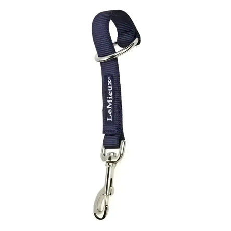Dark blue woven loop strap navy with silver clasp and ring by lemieux ideal for horse rug straps and organising tack items