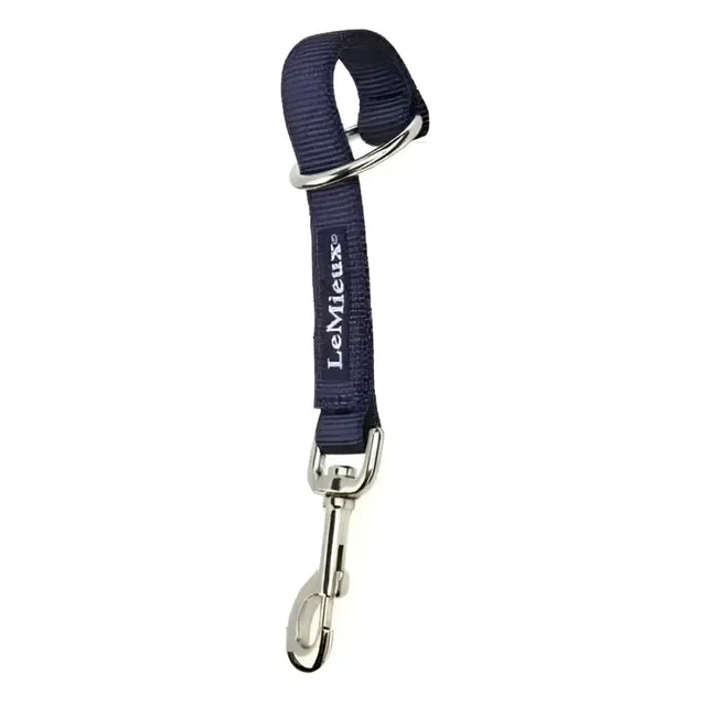 Dark blue woven loop strap navy with silver clasp and ring by lemieux ideal for horse rug straps and organising tack items