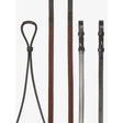 LeMieux Hunter Half Lined Curb Rein Havana/Silver Havana/Silver Pony Half Rubber Reins