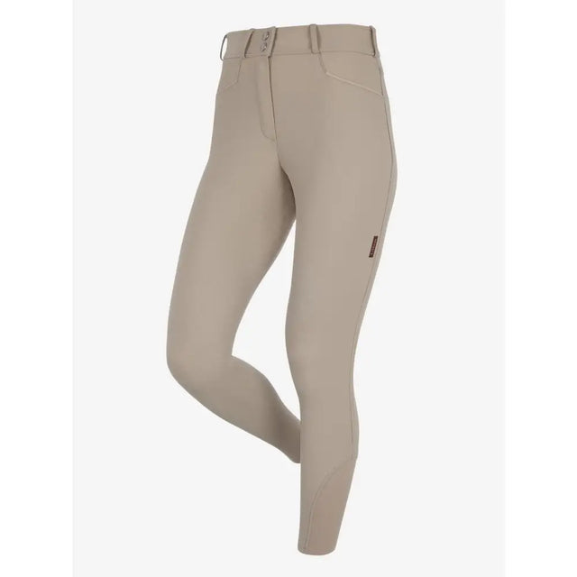 Beige lemieux isabelle seat breeches almond with a fitted design and high waistband for a sleek look