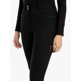 Black lemieux isabelle seat breeches black with sleek breeches combine design and subtle red branding on thigh