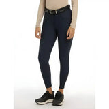 Navy blue lemieux isabelle seat breeches navy with high waist tonal reflective details and subtle branding on belt loop
