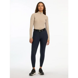 Young woman in Lemieux Isabelle Full Seat Breeches Navy with a stylish outfit