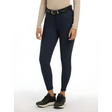 Navy seat breeches styled with a beige top and black sneakers from Lemieux Isabelle