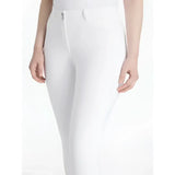 White high waisted lemieux isabelle seat breeches with sleek fit and subtle stitching in seat breeches white style