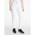 White lemieux isabelle knee grip breeches with sleek fit and black button closures at the waist
