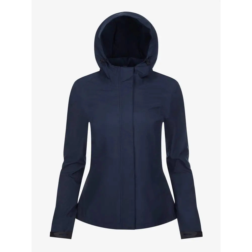 Dark navy lemieux isla short waterproof jacket with hood sleek modern design and subtle seam detailing