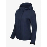 Navy lemieux isla short waterproof jacket with hood sleek design and subtle zipper details perfect for rainy weather