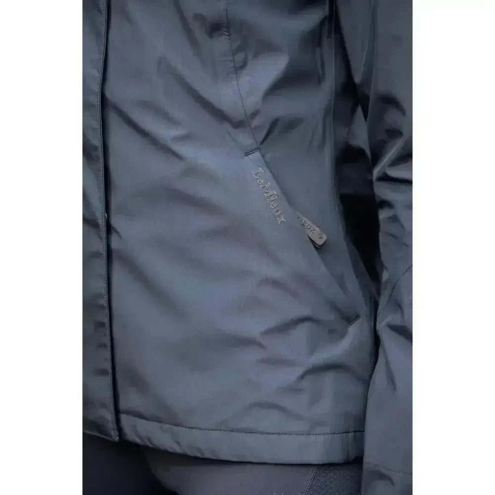 Gray lemieux isla short waterproof jacket with subtle sheen and reinforced stitching for reliable protection