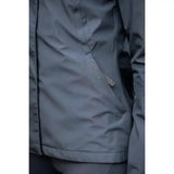 Gray lemieux isla short waterproof jacket with subtle sheen and reinforced stitching for reliable protection