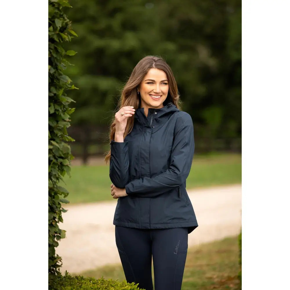 Lemieux Isla Short Waterproof Jacket Navy 6 Outdoor Coats & Jackets Barnstaple Equestrian Supplies