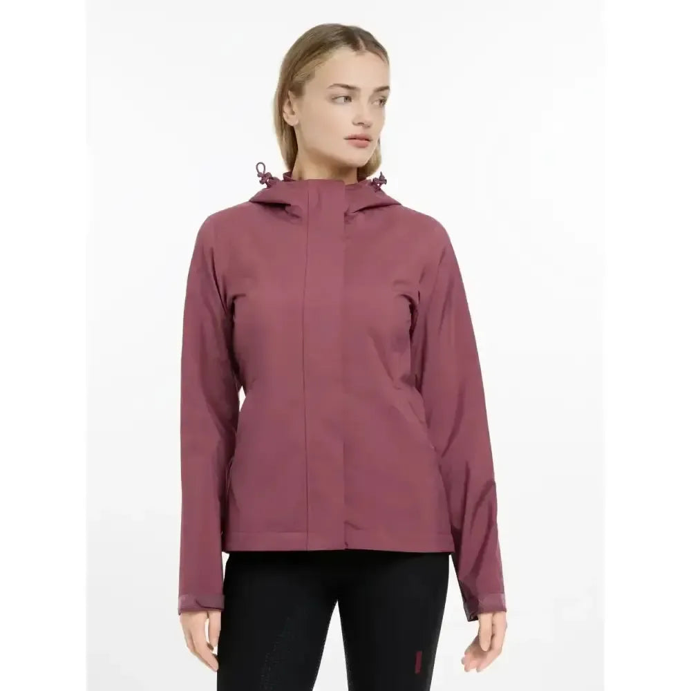 Lemieux Isla Short Waterproof Jacket Rosewood Rosewood UK 6 Outdoor Coats