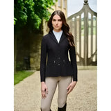 Black lemieux jessica mesh show jacket with tailored fit button closure and subtle stitching details