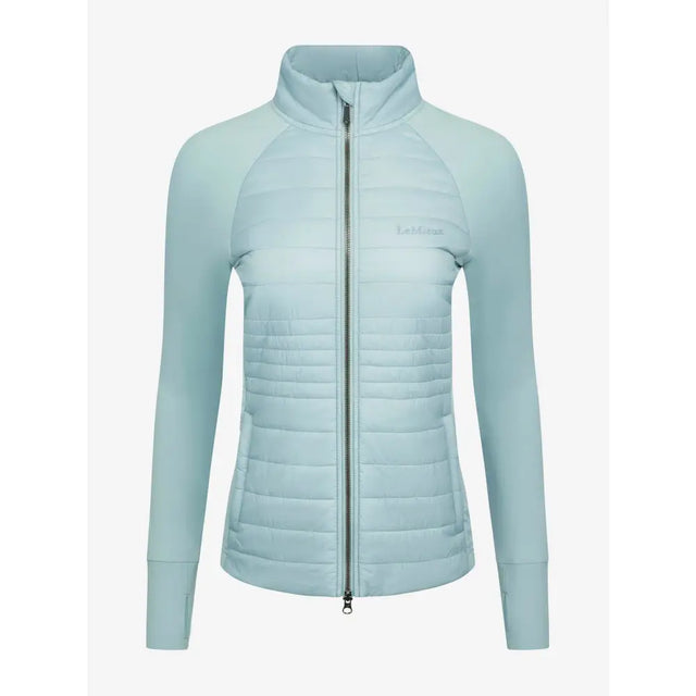 Light blue Lemieux Juliette Jacket Glacier with quilted design and high collar