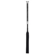 Black lemieux junior pro baton whip with textured grip and silver metallic accents for equestrian use