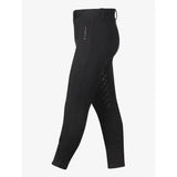Black lemieux junior pro breeches with tapered lower leg and subtle thigh texture perfect for young riders