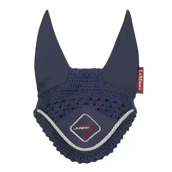 LeMieux Junior Pro Fly Hood Navy Navy Small Horse Ear Bonnets