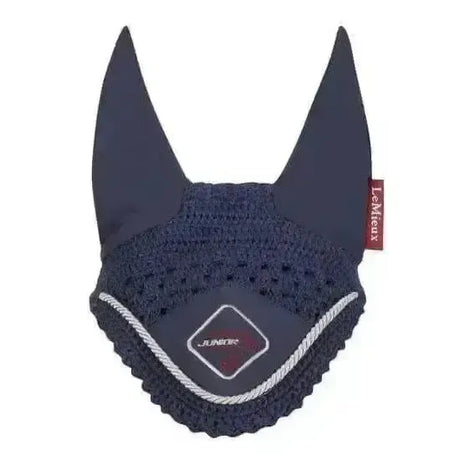 LeMieux Junior Pro Fly Hood Navy Navy Small Horse Ear Bonnets