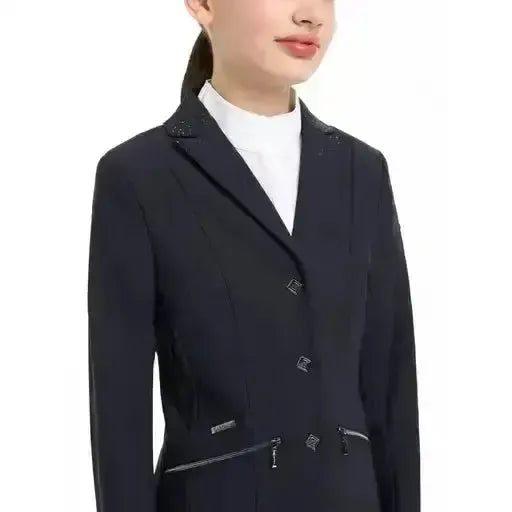 LeMieux Junior Pro Show Jacket Navy 7-8 Years Navy Show Jackets