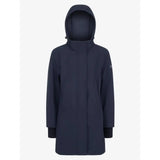 Navy blue lemieux junior pro waterproof hooded coat with minimalist design and subtle logo on sleeve for junior riders