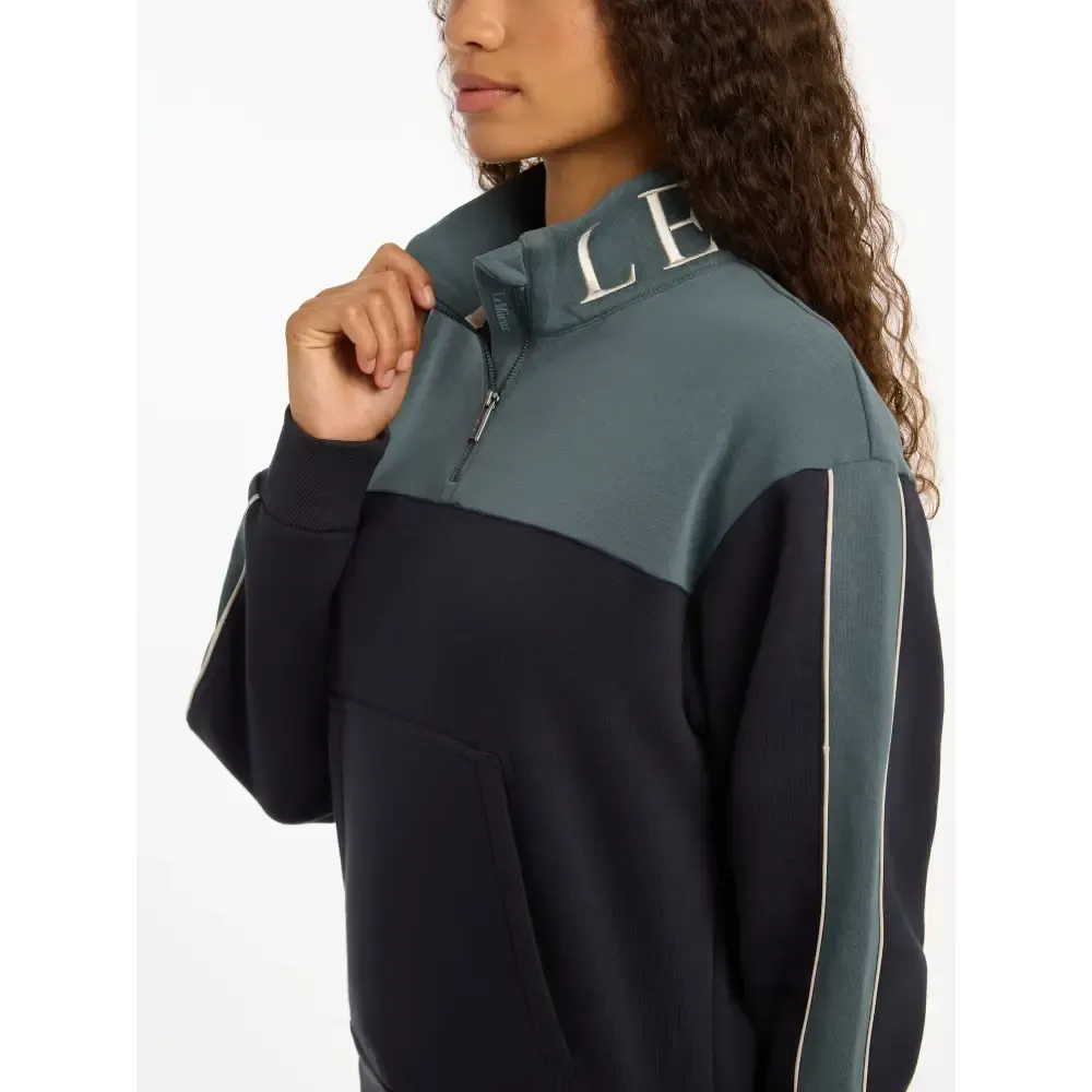 Lemieux Kali Quarter Zip Sweat Navy/Petrol UK 6 Navy / Petrol Jumpers & Hoodies