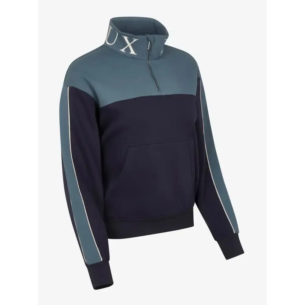 Lemieux Kali Quarter Zip Sweat Navy/Petrol UK 6 Navy / Petrol Jumpers & Hoodies