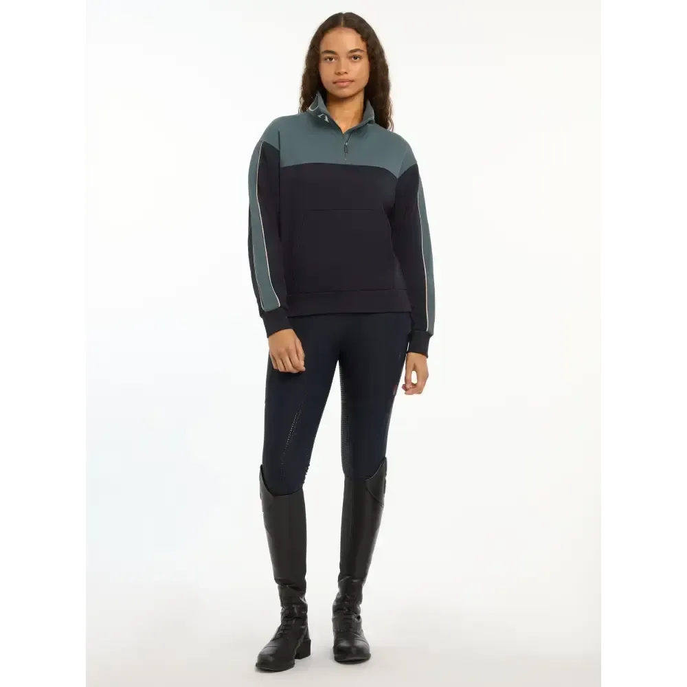 Lemieux Kali Quarter Zip Sweat Navy/Petrol UK 6 Navy / Petrol Jumpers & Hoodies