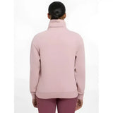 A soft pink lemieux keira quarter neck fleece sweatshirt with ribbed cuffs and hem for casual cozy wear