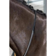 Black leather horse mane strap with sleek smooth finish for lemieux kris extreme rubber reins use