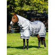 Silver reflective lemieux kudos aeroguard fly rug with black trim and adjustable straps featuring intelligent power-form