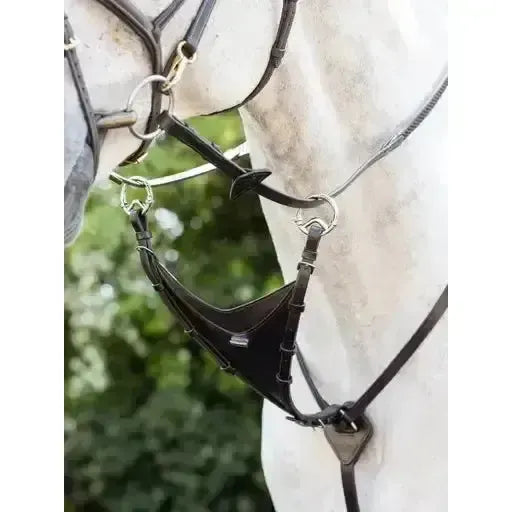 LeMieux Kudos Bib Martingale Attachment Brown/Silver Cob Brown/Silver Martingales