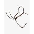 Brown leather horse halter with adjustable straps and metal rings for lemieux kudos bridge breastplate havana