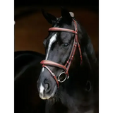 LeMieux Kudos Competition Flash Bridle Chestnut Chestnut Pony Flash Bridles
