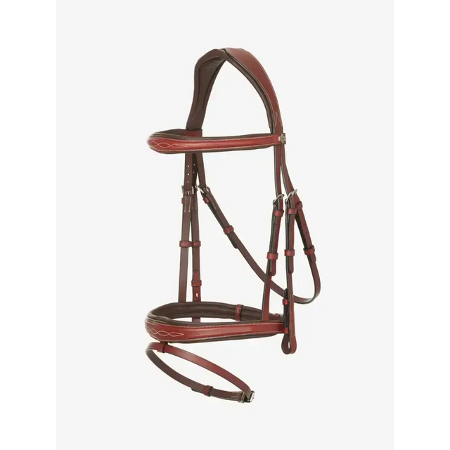 LeMieux Kudos Competition Flash Bridle Chestnut Chestnut Pony Flash Bridles