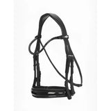 Lemiuex kudos double bridle black with anatomically shaped gel-padded headpiece and high-quality pre-oiled italian leather