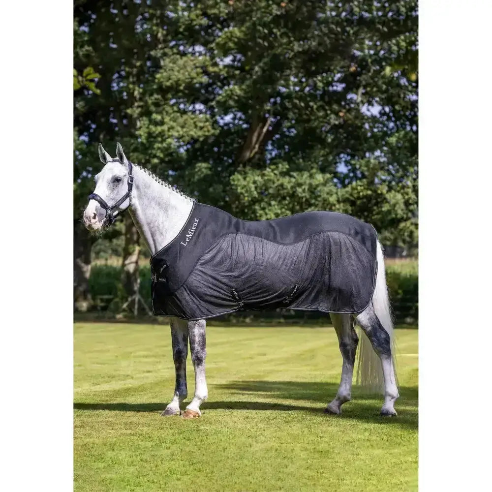 Black lemieux kudos mesh sports cooler rug with smooth durable fabric and subtle stitching details