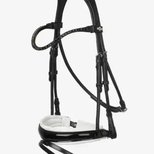 LeMieux Kudos Patent Rolled Dressage Bridle Black / Black Pony Bridles