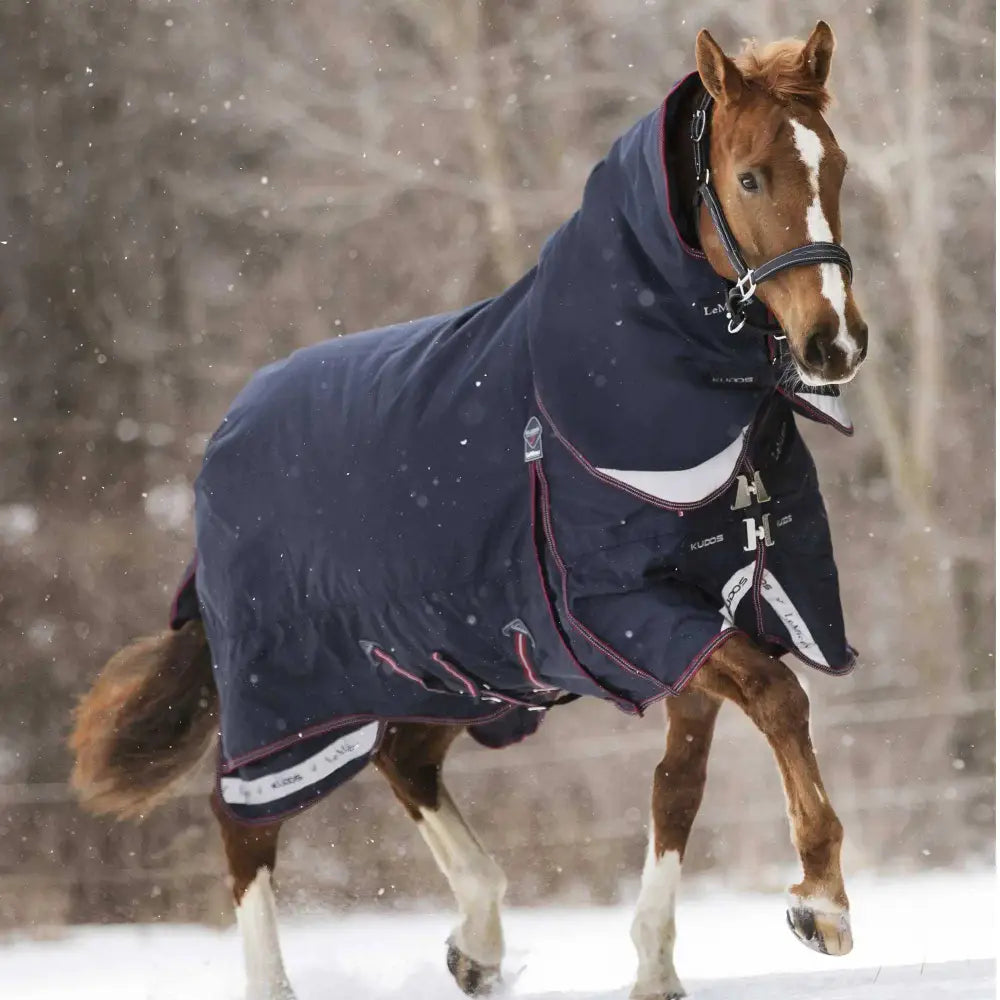 LeMieux Kudos Turnout Rug 350g Heavy Weight Detachable Neck With Liner System Navy 5'6" Turnout Rugs Barnstaple Equestrian Supplies