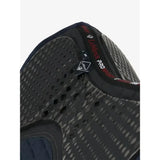 Black and gray patterned lattoir pro protective knee pad with textured perforated surface for lemieux le cool grip dressage pad navy