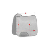 Gray quilted lemieux le cool grip dressage pad with subtle texture and reinforced edges perfect for navy dressage use